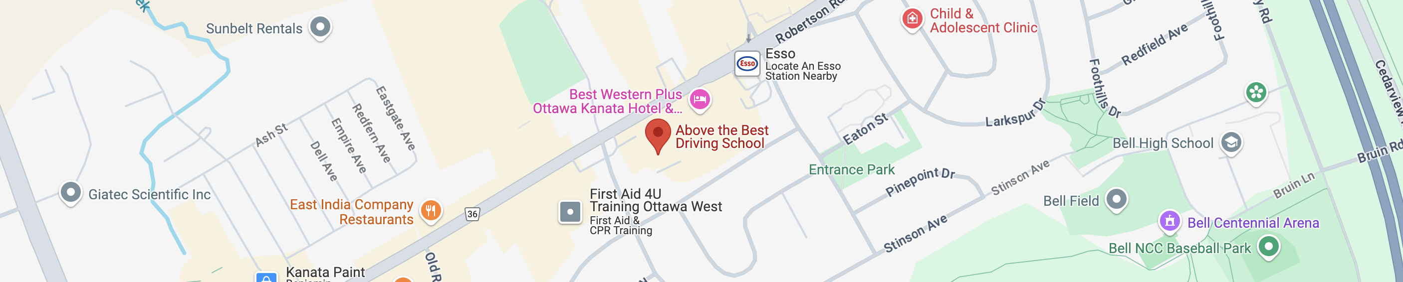 Above The Best Driving School, Address